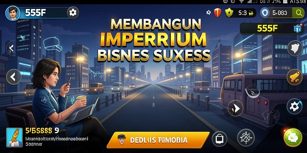 Screenshot menunjukkan momen seru saat mengelola bisnis di 555F.