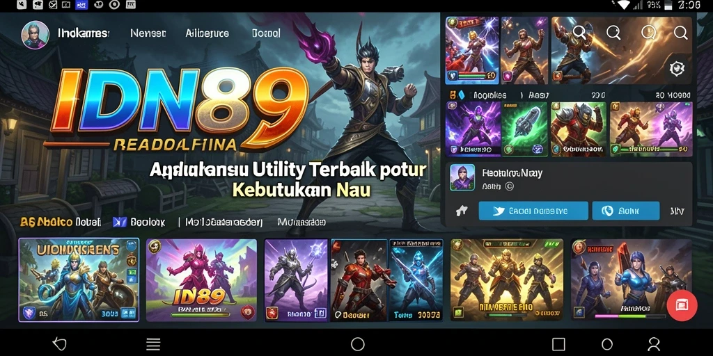 Tampilan antarmuka utama IDN89 dengan fitur utility yang inovatif.