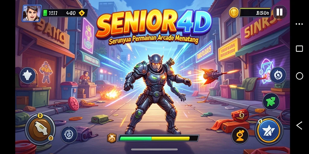 Tangkapan layar permainan SENIOR4D menampilkan gameplay yang menyegarkan dan penuh aksi.