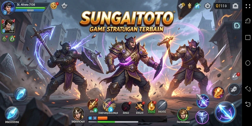 Screenshot SUNGAITOTO menampilkan pertempuran strategis yang intens.